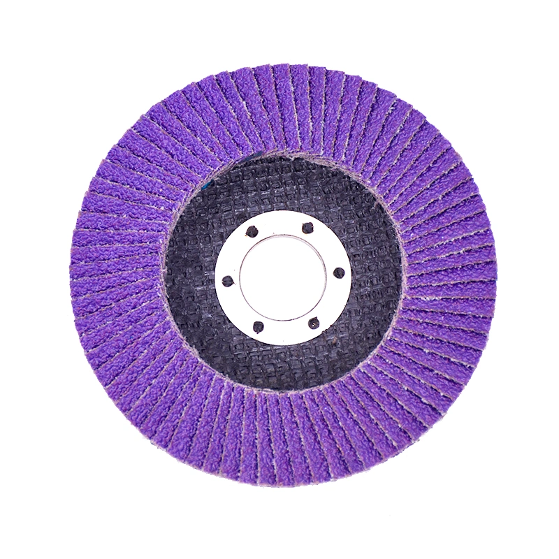 5" 80# Imported Purple Ceramic Flap Disc with Good Heat Dissipation for Angle Grinder